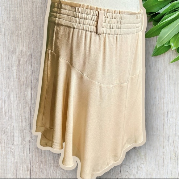 A.L.C. 100% Silk Cream / Pale Blush Ruffled Mini Skirt Size 0 - NO BELT - Picture 13 of 15